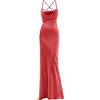 Allure Evening Abito Donna lungo scollo blusato, Fragola