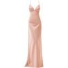 Allure Evening Abito Donna lungo con spalline, Caramello
