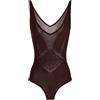 Elisabetta Franchi Body Donna traforato in maglia, Cacao