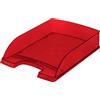 LEITZ 52260028 Plus Standard, Vaschetta Porta Corrispondenza, Formato A4, Colore Rosso Trasparente, 1 Pezzo