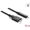 DeLOCK 83681, 15 m, USB-C, Micro-USB B, USB 2.0, 10 Gbit/s, nero