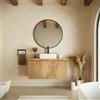 Parama Mobile bagno sospeso 100cm rovere chiaro cannettato 3 ante con top | Pelion