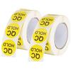 PATIKIL Etichette QC Hold da 1, 2 rotoli/1000 pezzi adesivi inventario controllo qualità rotondo etichette gestione magazzino organizzazione per spedizioni produzione ispezione, giallo