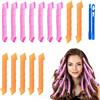 URAQT Bigodini per Styling Capelli, 14 PCS Styler a Spirale Magici senza Calore a 45cm, con 1 Set di Ganci per Capelli