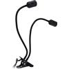 Luqeeg Portalampada E26/E27 a Clip, Lampada da Tavolo a LED Orientabile con Collo di Cigno 500mm 360° Regolabile, Pinza e Interruttore, Lampada Riscaldante per Animali Domestici, Porta Lampadina E27(#2)