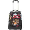 Go Pop - Zaino Trolley 2 Ruote Tiger Beats, Tasca Frontale E Interna, Capacità 36Lt, Maniglia Telescopica, Ruote Carrello Rinforzate E Copriruote, Dimensioni 34X47X23, Scuola Elementare E Medie