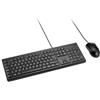Kensington KM100 EQ Set Tastiera con cavo e Mouse ambidestro per PC desktop e laptop, design a prova di versamento, compatibile con Windows e Mac, layout QWERTY ISO, Nero, K75452IT