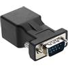 LFHUKEJI RJ45 a RS232 DB9, Cooso porta seriale a pin maschio a femmina RJ45 Ethernet CAT5e/6 Estendere compatibile