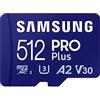 Samsung Memorie MB-MD512SA PRO Plus Scheda MicroSD da 512GB, UHS-I U3, Fino a 180 MB/s