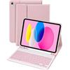 Nsyee Custodia per tastiera compatibile con iPad 11th A16 11 2025 (A3354/A3355/A3356), iPad 10a generazione 11 2022 (A2696/A2757/A2777), custodia per tastiera Bluetooth staccabile con layout UK