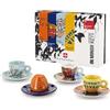 illy ART COLLECTION 25786 Tazze Biennale 2026, 4 Tazzine da Caffè Espresso Numerate e Firmate Maher, Werewere, Petersen e Rahman