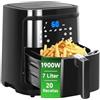Aigostar Smart Cube Friggitrice ad Aria 7L WiFi 1900W ? Touch Screen, Senza Olio, Nera