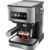 Sencor Macchina da Caffè Espresso SES 4020SS - Design Elegante con Pannello di Controllo Digitale OneTouch, 20 Bar, Compatta, Ampia Capacità e Accessori Completi