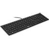 Speedlink RIVA Scissor Keyboard - Tastiera PC con cavo, silenziosa tastiera USB con tasti piatti, durevoli interruttori a forbice ergonomici, 7 tasti multifunzione, layout tedesco, nera