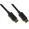 Link LKCDP1450 - Cavo Audio/Video DisplayPort 1.4 Ultra HD 8K LKCDP1450 (5 Metri, Nero, connettori Neri) - Schermato Contro EMI e RFI - Blocco a Scatto per Fissaggio Sicuro
