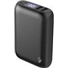 VulTech VPB-WP10BK Power Bank 10000mAh 37Wh, Caricatore Portatile con Display LCD, 3 Porte (2x USB-A+Type-C), Ricarica rapida per iPhone, Samsung, Xiaomi, Oppo, Realme