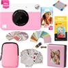 KODAK Printomatic fotocamera a stampa istantanea + custodia morbida + carta fotografica Zink 2x3 20pz + album + adesivo + cornici per adesivi + cornici sospese + pennarelli - Rosa