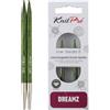 KnitPro Ferri da maglia con punte affusolate intercambiabili, per tutti i tipi di filato, verde, 13 cm x 5,5 mm