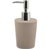 Spirella Dispenser di Sapone Takeo - con Dispenser, Colore Acciaio Inossidabile - Dispenser di lozione - 400 ml - Fibre di bambù Naturali ecologiche - Talpa