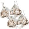 LRSSMB 2025 Reggiseni Senza Fili In Raso Di Seta Sexy In Seta Di Gelso Liscia For Le Donne Top In Bralette A Triangolo Quotidiano Da Donna(Pink Brown,M)
