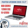 Fujitsu LifeBook S935 i5 5200U 8 GB 128 GB SSD IPS FULL HD Notebook GRADO A