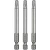 QUARKZMAN 3Pcs Punta A Stella T30 Con Attacco Esagonale 1/4 Lunghezza 75mm (3) Punta Magnetizzata Senza Foro Antimanomissione 6 Punte A Stella Per Avvitatore In Acciaio S2.