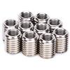 Hilitand 10Pcs Dadi Riduttori Filettatura parti di fissaggio altri elementi di fissaggio Femmina M8 X 1,25 Mm Filettatura Maschio M12 X 1,75 Mm Manicotto di Riparazione in Acciaio Inossidabile Fissaggio a
