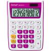 REBELL Re della sdc912pk calcolatrice da tavolo sdc912, calcolatrice da tavolo a 12 cifre per l' ufficio e la casa, Dual Funzionamento, Pink