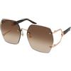 Gucci GG1562S 002 | Occhiali da Sole Graduati o Non Graduati | Prova Online | Metallo | Oversize | Oro rosa | Adrialenti