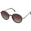 Crullé Zestful C5 | Occhiali da Sole Graduati o Non Graduati | Prova Online | Unisex | Metallo, Plastica | Tondi | Marrone, Rutenio | Adrialenti