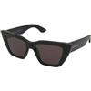 Alexander McQueen AM0507S 001 | Occhiali da Sole Graduati o Non Graduati | Prova Online | Plastica | Cat Eye | Nero | Adrialenti