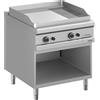 DEXION Fry top professionale a gas con piastra liscia/ rigata - Potenza kW 8 x 2 - Cm 80 x 90 x 85 h