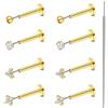 MODRSA Piercing Orecchio Conch-Piercing Donna Lippenpiercing : Helix 20G Silber Pierc Ohr Include Strumenti di Gioielleria