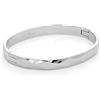 jewellerybox Bracciale rigido largo in argento Sterling con lavorazione taglio diamantato