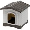 Ferplast DOGVILLA 60 Casetta per Cani, Fondo Sollevato Anti Umidità, Sistema Fuoriuscita Liquidi, Tetto Rimovibile Facile Pulizia, Griglia Aerazione, 43 x 48 x h 44 cm