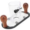 Eacam Base Ad Immersione per Fresatrice Portatile, Lavorazione CNC in Lega di Alluminio, Manico in Legno, Rifilatrice da 65 Mm, per Lunghe Ore di Lavoro
