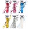 AYBUY Glitter Corpo Gel, 6 Pezzi Gel Glitter Viso,Concert Glitter Gel per Corpo, per Corpo, Viso, Capelli, Unghie, Chunky Glitter Decorazione per Musica, Festival, in Maschera(A)