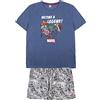 CERDÁ LIFE'S LITTLE MOMENTS - Pigiama Maniche Corte da Uomo - Completino a 2 Pezzi per Adulti (Maglietta + Pantaloni Pigiama) con i Personaggi dei Vendicatori [The Avengers] Licenza Ufficiale Marvel