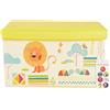 BIECO Baule Portagiochi Bambini con Coperchio Zoo | Pieghevole, 66 L, Portata fino a 80 Kg Contenitore Giochi Bambini Grande Porta Giochi Bambini Contenitori per Giochi Bambini Scatola per Giochi