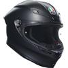 AGV - K6 S E2206 MPLK, Casco Moto Integrale Stradale Racing in Fibra Carboaramidica, Leggero, Aerodinamico, Visiera Panoramica Antigraffio, Interni Rimovibili, Predisposizione Pinlock, Nero Opaco, XS