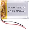 Liter energy battery Batteria 602030 LiPo 3.7V 350mAh 1.295Wh 1S 5C Liter Energy Battery per l'elettronica Ricaricabile Telefono Portatile Smartwatch Orologio GPS - Non adatto per Radiocomando 32x20x6mm (350mAh|602030)