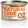 Natural Code Cat Adult 02 Pollo e Gamberetti 85 g