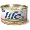 Life petcare Life Cat Natural Filetti di Pollo con Prosciutto di Pollo Lattina 85gr
