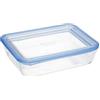 Pyrex 5424005, Pure Glass - Contenitore rettangolare ermetico con coperchio, 22 x 17 x 8 cm, 1,5 l, trasparente