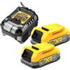 DEWALT Kit 2 Batterie Dewalt DCBP034 18V 1,7Ah PowerStack