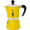 Bialetti Rainbow Caffettiera Colorata, Alluminio, Giallo, 6 Tazze
