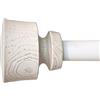 Decopolitan Stockton Bastone per tenda regolabile, 122-214 cm, diametro 1,5 cm, bianco anticato