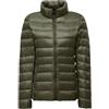 GOBIWM Piumino imbottito trapuntato da donna Bubble Down Jackets, Verde militare, XL