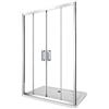 Laneri Porta Doccia Scorrevole, Apertura Centrale, Anticalcare, 148-153 cm