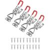 BOBOZHONG 4 Pcs Toggle Latch in Metallo - Serratura a Leva Regolabile con Chiusura Rapida, Capacità 100kg/220lbs - Gancio per Scatole Attrezzi/Armadi/Valigie - Ferro Zincato Antiruggine, Facile Montaggio
